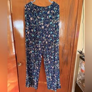 Blue floral pants
